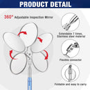 WORKPRO 2-in-1 Telescoping Inspection Mirror with Telescoping Magnetic Pick-Up Tool, Round Mirror, Extendable Mirror up to 30in; Non-Slip Handle; 360° Inspection Mirror Telescoping Swivel Head