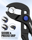 WORKPRO 4-Piece Mini Pliers Set with Pouch, Includes 4-Inch Plier Wrench & Slip Joint & Water Pump Pliers & 4.5-Inch Long Nose Slip Joint Plier, Adjustable Pliers/Pocket Plier/EDC Tool Gift for Man