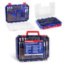 WORKPRO 105Pcs Drill & Driver Bit Set + 350 Screws, Kit for Home & Masonry | Clear-Lid Storage Case, 1/4" Hex Shank, HSS Twist Drill Bits, Magnetic Bit Holder, for Wood Metal Plastic Concrete Masonry