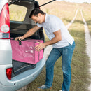 WORKPRO 6 Pack Extra Large Heavy-Duty Storage Moving Tote Bags with Zippers & Carrying Handles Backpack Straps - Pink Ribbon