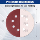 WORKPRO 170-piece Sanding Discs Set - 5-Inch 8-Hole Sandpaper 11 Grades Include 40,60,80,100,120,150,180,240,320,400,600 Grits for Random Orbital Sander(Not for Oscillating Tools or Mouse Sander)