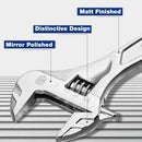 WORKPRO Adjustable Wrench, 6-inch Heavy Duty Spanner with Inch/Metric Scale, Premium Cr-V Steel, Chrome Plated