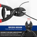 WORKPRO 8-inch Mini Bolt Cutter with Recess and Spring | Compact Bolt Cutters with Comfortable Soft Grip, Security Lock,CR-V Steel Blade for Wire, Cables, Chains, Small Screws
