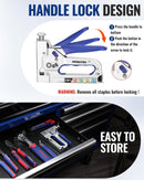 WORKPRO 4-in-1 Staple Gun, Manual Brad Nailer with 2000 Counts Staples, Upholstery Stapler Nail Gun for Fixing Material, Decoration, Carpentry, Furniture, Doors and Windows