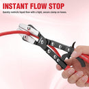 WORKPRO 3-Piece Ratcheting Hose Pinch Off Pliers Set, 8", 10", 12" Pliers | Locking Hose Clamp Pliers with Storage Bag, Ergonomic Grip - for Radiator, Coolant, Automotive, Fuel Lines