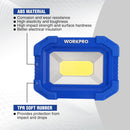 WORKPRO LED Work Light, Rechargeable Magnetic Work Lights with Stand, Portable 2000LM COB Flood Light for Camping, Fishing, Car Repair, Job Site Lighting, Hiking, 4 Modes, 2 Pack