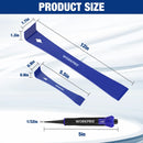 WORKPRO Pry Bar and Nail Punch Set, 5-1/2" Mini Pry Bar, 12" Prybar, 5" Nail Setter, 3-IN-1 Utility Claw Bar for prying, scraping, lifting, pulling, Perfect for Home Remolding & Woodworking