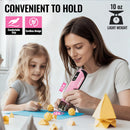 WORKPRO 7.2V Cordless Mini Heat Gun for DIY Crafts, 4000mAh Hot Air Gun, 1.5s Fast Heating, 3 Temp Settings (Cool/572°F/842°F), USB-C Rechargeable - Pink Ribbon