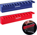 WORKPRO 2-Piece Magnetic Wrench Organizer, 24 Slots Wrench Holder Fits SAE (5/16" to 3/4") and Metric (9 mm to 20 mm), Premium Quality Wrench Rack Set to Keep Wrenches Organized