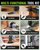 WORKPRO 20V Oscillating Tool Kit, Cordless and Brushless 19,000 RPM Orbiting Multi Tool with 6 Variable Speeds, 3.6°Oscillation Angle, 21pcs Saw Accessories, 1 Rechargeable Battery and Carrying Bag