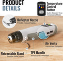 WORKPRO 7.2V Cordless Mini Heat Gun for DIY Crafts, 4000mAh Hot Air Gun, 1.5s Fast Heating, 3 Temp Settings (Cool/572°F/842°F), USB-C Rechargeable