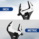 WORKPRO 2-piece Adjustable Wrench Set, 6-Inch & 10-Inch Wrenches, Cr-V Steel, Wide Jaw Wrench with Metric & SAE Scale, good for Home, Garage, Workshop