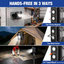 WORKPRO Magnetic Work Light, 4000mAh Rechargeable LED Work Lights with Stand, Portable 2000LM Flood Light for Camping, Fishing, Car Repair, Emergency, Job Site Lighting, Mechanic Light with 5 Modes