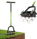 WORKPRO 38” Lawn Aerator Tool with 17 Spikes, Manual Lawn Aerators with Dual-Layer Design, Ergonomic T-Handle, Heavy Duty Manual Grass Aerator for Lawn Aeration, Soil Loosening, and Yard Care