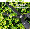 WORKPRO 23” Hedge Shears, Foldable Hedge Clippers for Most Garden Plants | Manual Hedge Trimmers with Wavy Blades & Ergonomic Handle, Garden Shears for Hedges, Shrubs, Boxwood, Dense Garden Growth