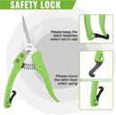 WORKPRO Garden Clippers, 2 Pcs Flower Scissors Include 8" Bypass Pruner and 8.5'' Straight Blade Shear, Professional Pruning Shears Kit for Cutting Flowers, Trimming Plants, Fruits Picking