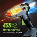 WORKPRO Cordless Hot Glue Gun Kit with 12 Pcs Glue Sticks, 20V 2.0 Ah Li-ion Battery