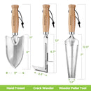 WORKPRO 3 Pcs Weed Puller, Crack Weeder and Hand Trowel Garden Tool Set