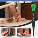 WORKPRO 3-Piece Nail Punch Set, Includes 1/32", 1/16", 3/32" Nail Setter, Color Coded Nail Set Tool with Shock-Absorbing Grip