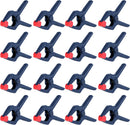 WORKPRO Spring Clamp Set, 16-Piece 3-3/8" Nylon Spring Clamp with Adjustable Jaw Pads and High-strength Spring for Woodworking, Photography Backdrops and DIY Projects