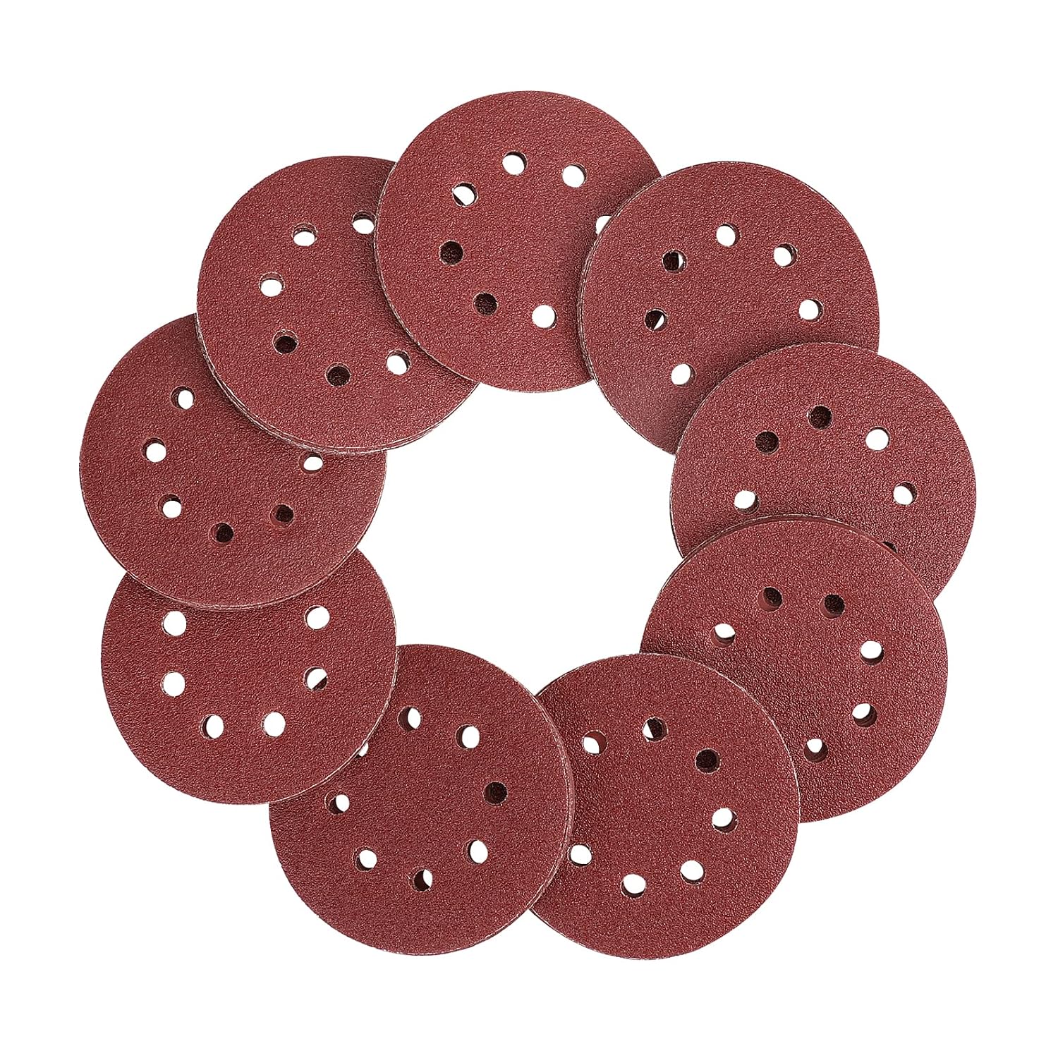 WORKPRO 80-Piece Sanding Disc Set, 5-Inch 8-Hole Hook and Loop Sanding Discs, 60, 80, 100, 120, 180, 240, 320, 400 Grits Sandpaper for Random Orbital Sander(Not for Oscillating Tools or Mouse Sander)