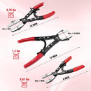 WORKPRO 3-Piece Ratcheting Hose Pinch Off Pliers Set, 8", 10", 12" Pliers | Locking Hose Clamp Pliers with Storage Bag, Ergonomic Grip - for Radiator, Coolant, Automotive, Fuel Lines