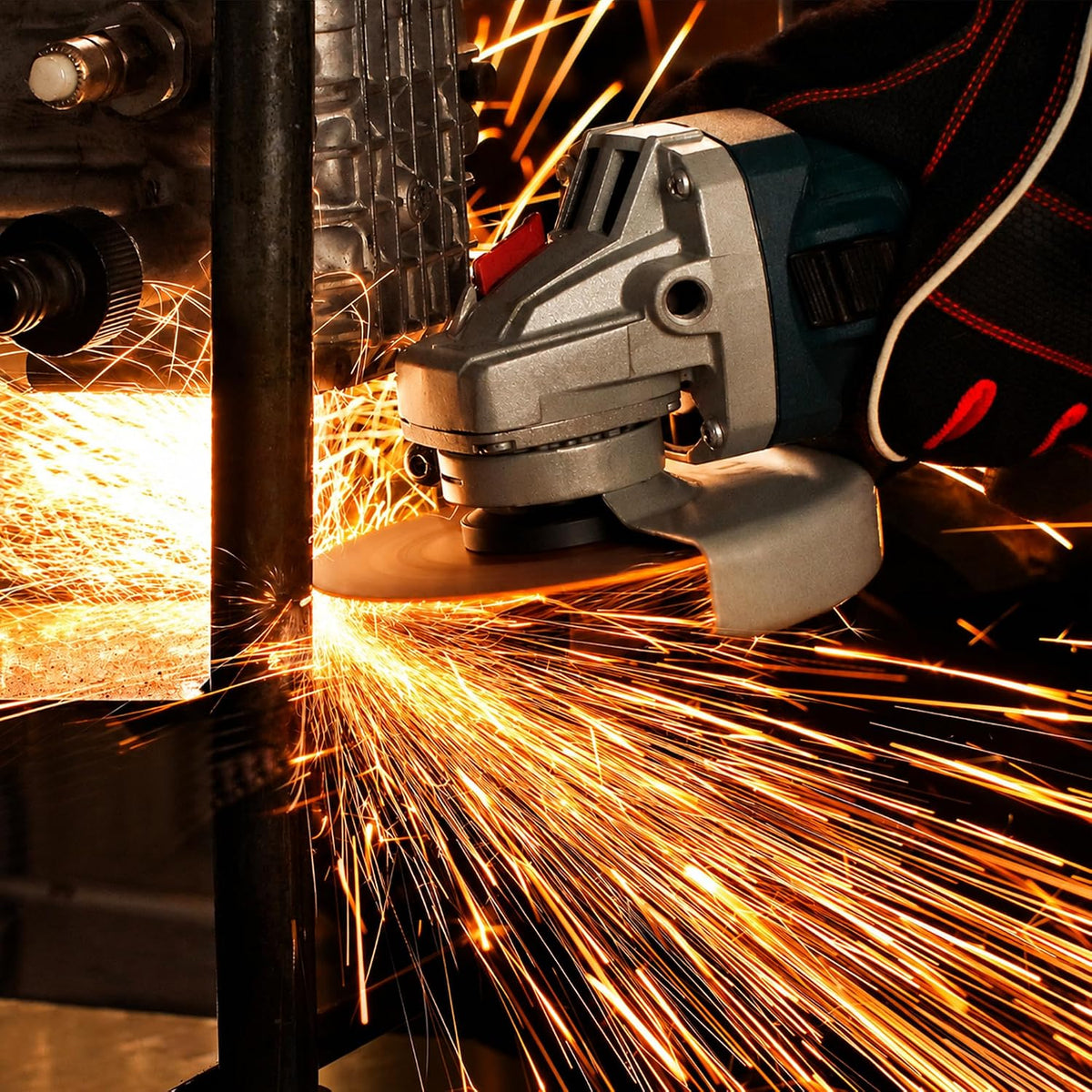 Workpro 50 pack 4-1/2 inch cut off wheels with 3/64 inch thickness for cutting steel on an angle grinder.