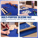 WORKPRO Silicone Glue Mat 2-Pack, Non-Stick Heat Resistant Silicone Pad | Built-in Measurement Grid & Anti-Slip Surface for Resin, Epoxy, Crafts, Woodworking, Garage and DIY Projects