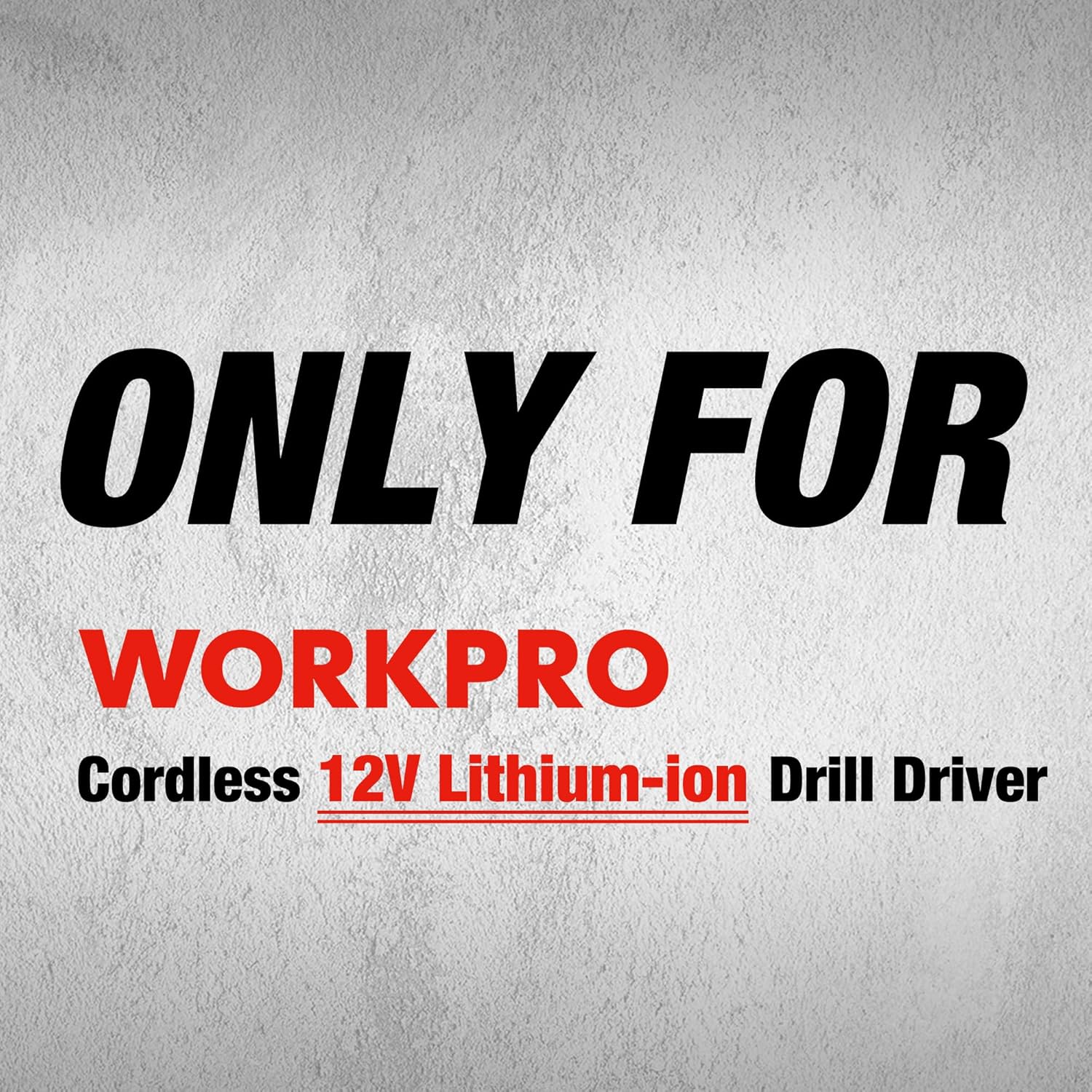 WORKPRO 12V lithium-ion drill driver compatibility info panel