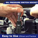 WORKPRO Oil Pressure Sensor Socket, Automotive Professional Oil Pressure Switch Socket 3/8" Drive x 1" and 1-1/16" 25mm 27mm, Quick Removing Installing Oil Sending Unit Universal Fit