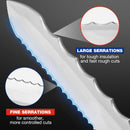 WORKPRO 8-Inch Insulation Knife, Stainless Steel Blade Insulation Cutter | Double Side Serrated Sharp Duct Knife, for Heat Material Foam, Rockwool, Styrofoam, Sod Cutter Garden Knife for Lawn Repair