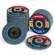 Blue zirconia flap sanding discs, 4-1/2-inch, 40-grit, 7/8-inch arbor size, T29