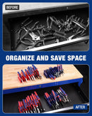 WORKPRO 4-Pack Plier Organizer Rack, Pliers Holder and Cutter Organizers with Non-Slip Rubber Base, 40-Slot Tool Box Organizer, Tool Drawer Organizer, Tool Storage, Plier Rack (Pliers Not Included)