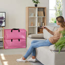 WORKPRO 6 Pack Extra Large Heavy-Duty Storage Moving Tote Bags with Zippers & Carrying Handles Backpack Straps - Pink Ribbon