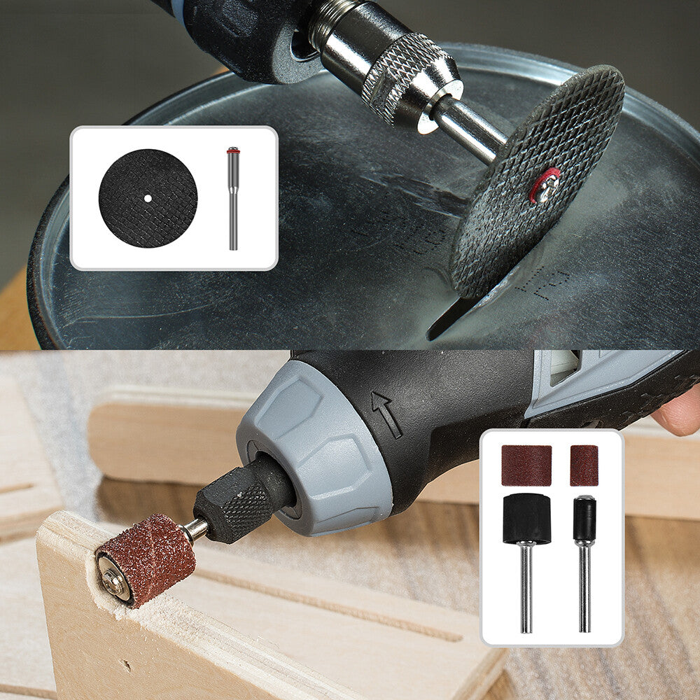 WORKPRO 208 Pcs Polishing Sanding Grinding Bit Set rotary tool accessories kit with durable secure innovation quality