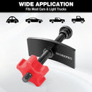 WORKPRO Heavy Duty Disc Brake Pad Spreader, Brake Caliper Compression Tool for Compressing Inner Pad with 2PCS Hangers, 360 Degree Swivel Joint Brake Piston Compressor Tool for Cars & Light Trucks