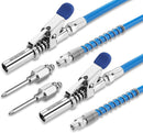 WORKPRO Grease Gun Coupler Set, 2PCS Quick Release Grease Gun Couplers with 2PCS Grease Needles and 2PCS 12” Grease Hoses, 10000PSI Strong Lock onto Zerk Compatible with 1/8" NPT Grease Gun Fittings