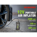 WORKPRO 12V Tire Inflator Portable Air Compressor,Air Compressor Portable with Digital Screen, 3X Faster Inflation Air Pump for Car, Bike, Ball, Motor (W)