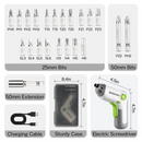 WORKPRO 3.6V White Cordless Screwdriver Set，Cordless & Rechargeable with Driver Bit Set and Sturdy Case，25PCS Drill/Driver Accessories (W)