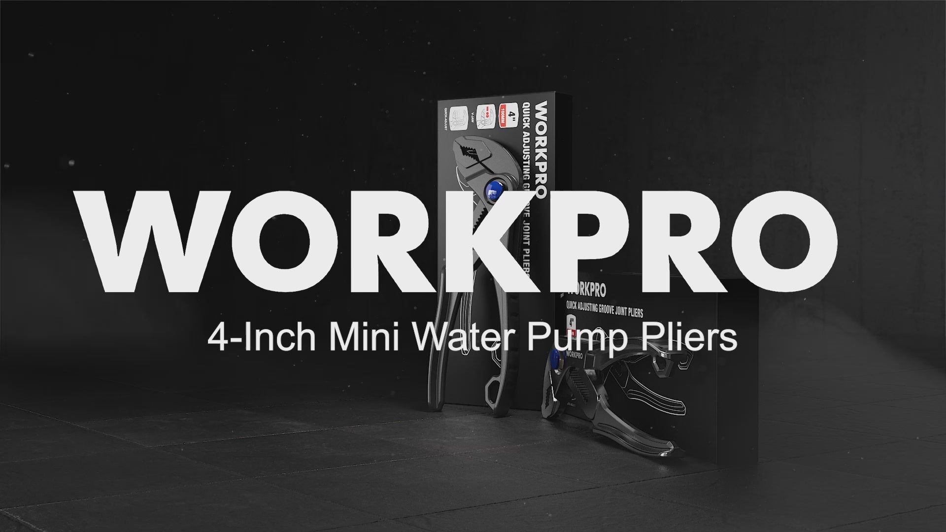 Load video: WORKPRO 4-Inch Mini Water Pump Plier - Black