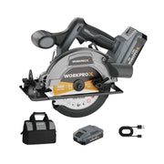 WORKPROX brushless cordless circular saw with 6-1/2 in blade and battery pack