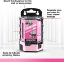 WORKPRO 100 Pcs SK5 Carbon Steel Utility Knife Blades Replacement with Dispenser - Pink Ribbon
