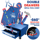 WORKPRO Beginner Kids Tool Set with 12 Inch Steel Tool Case on Wheels - Pink Ribbon