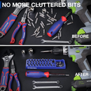 WORKPRO Magnetic Hex 39 Hole Screwdriver Drill Bit Organizer for 1/4 Inch Hex Bit & Drive Bit Adapter (Bits Not Included)