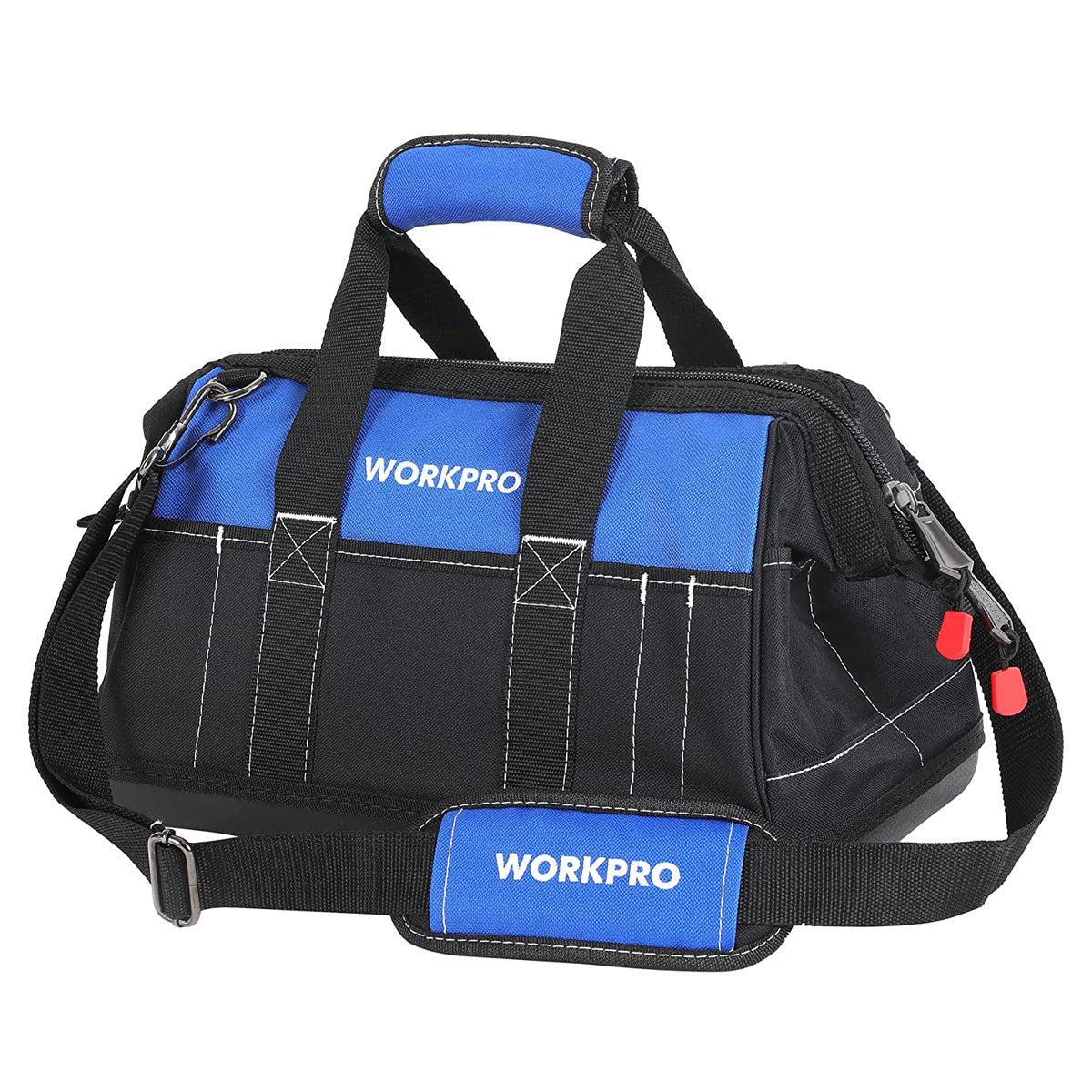 WORKPRO 16-inch Wide Mouth Tool Bag with Water Proof Molded Base