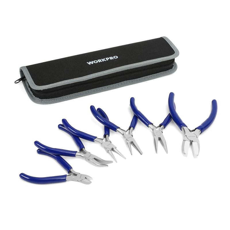 WORKPRO 7 Pcs Jewelers Pliers Set with Easy Carrying Pouch