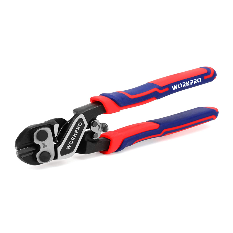 WORKPRO 8" Mini Bolt Cutter with Security Lock & More Efficient Leverage