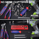 WORKPRO Magnetic Hex 39 Hole Screwdriver Drill Bit Organizer for 1/4 Inch Hex Bit & Drive Bit Adapter (Bits Not Included)