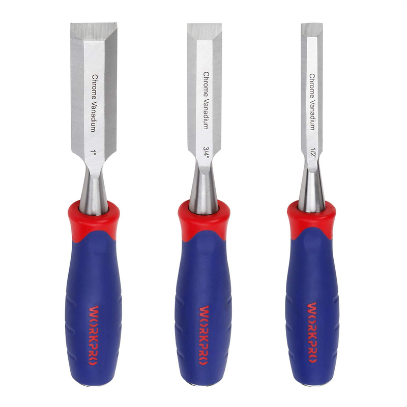 WORKPRO 3 Pcs Wood Chisel Se for Woodworking, Carving