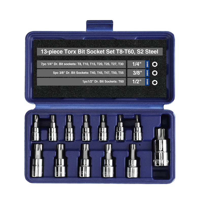 WORKPRO 13 pcs Torx Bit Socket Set (For Hand Use Only)